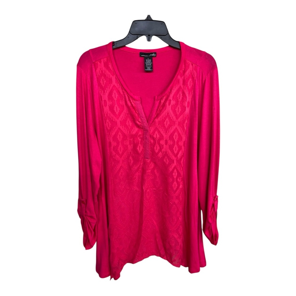 Fuchsia Tunic with Subtle Pattern - Picture 1 of 9